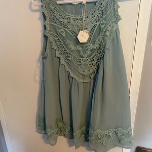 pink blush baby doll top